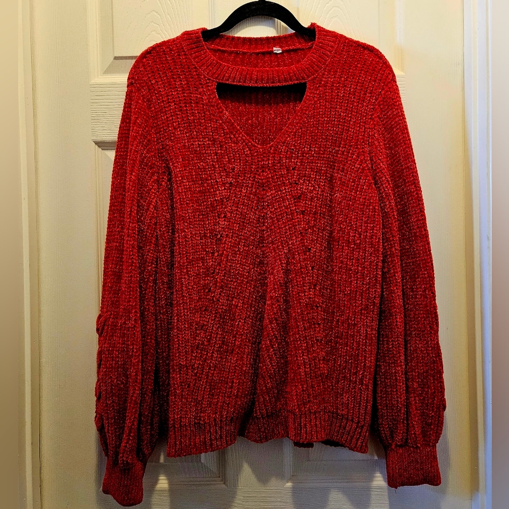 No Boundaries Cable Loose Knit Sweater
